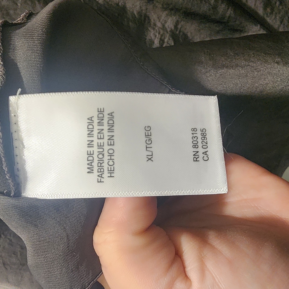 Lucky Brand Gray Bell Sleeve Blouse with Tie Front - Picture 8 of 9
